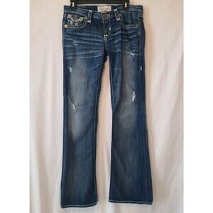 Big Star Womens Distressed Liv Bootcut Jeans 28 X 30 Y2K